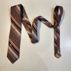 Giorgio Saint' Angelo Striped Brown and Gray Tie